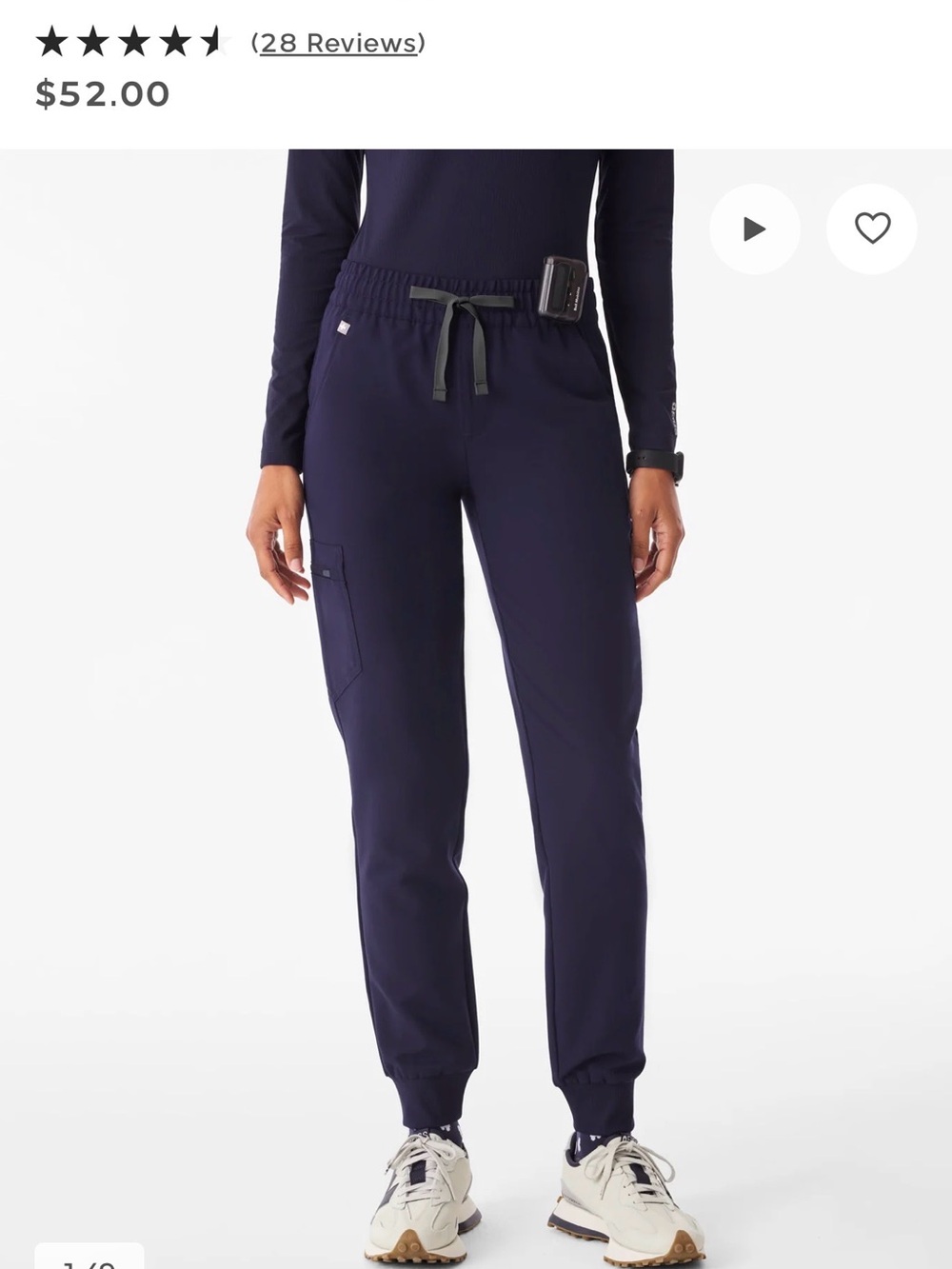FIGS Zamora ruched High-Rise jogger scrub pant